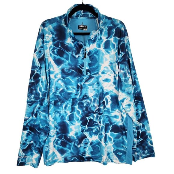 Habit Waves Solar Factor‎ UPF 40+ Sun Protection Long Sleeve Water Shirt sz XL - Picture 1 of 12